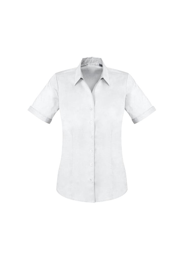 Ladies Monaco Short Sleeve Shirt in White