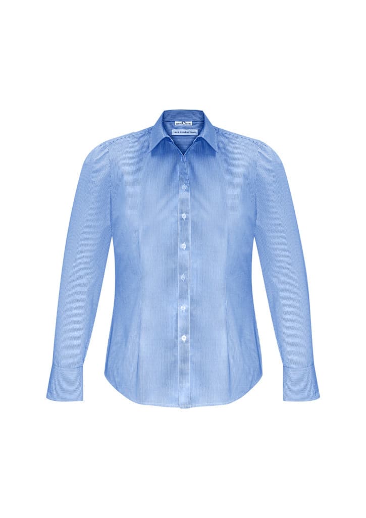 Ladies Euro Long Sleeve Shirt in Blue