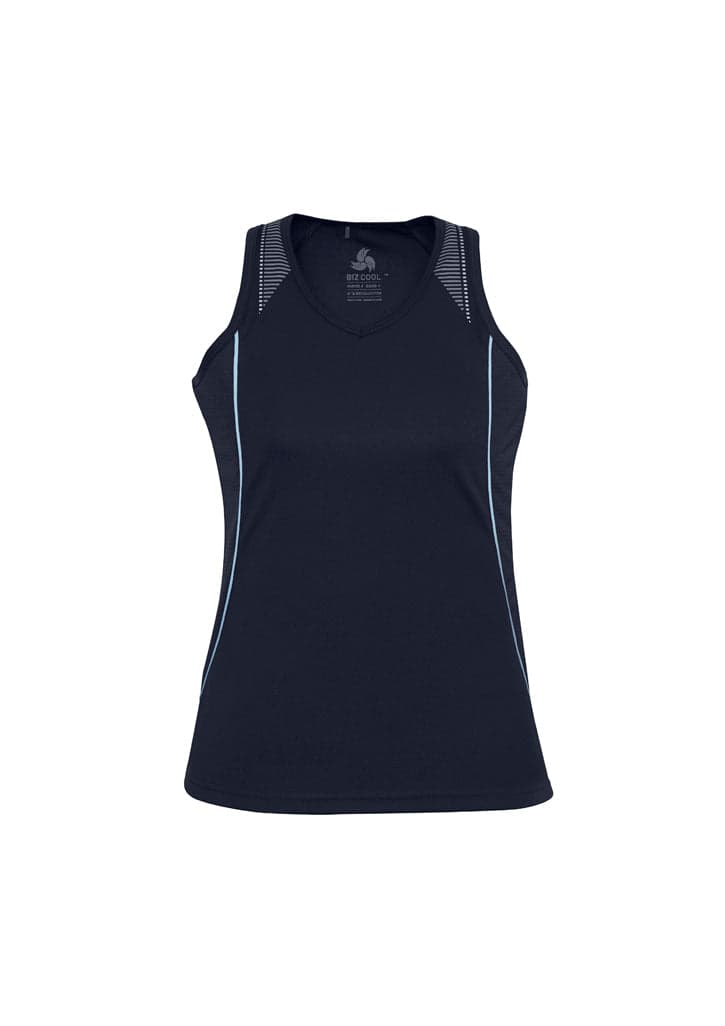 Ladies Razor Singlet in Navy/Sky