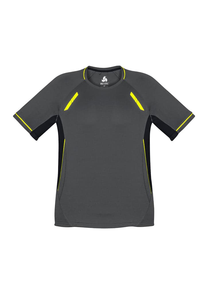 Kids Renegade Tee in Grey/Black/Fluoro Yellow
