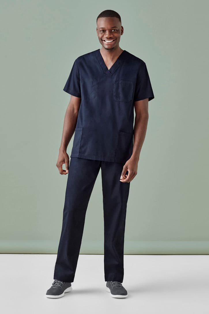 Unisex Hartwell Reversible Scrub Top in Midnight Navy