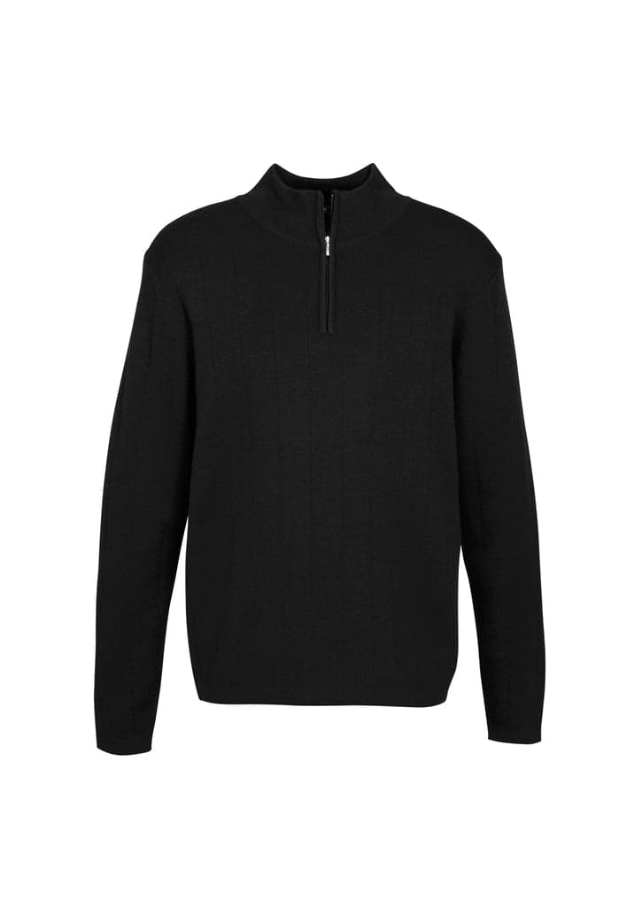 Mens 80/20 Wool-Rich Pullover in Black