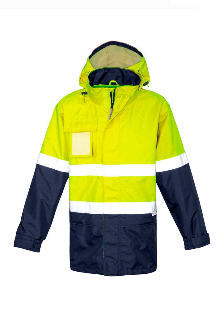 Mens Ultralite Waterproof Jacket in Yellow/Navy