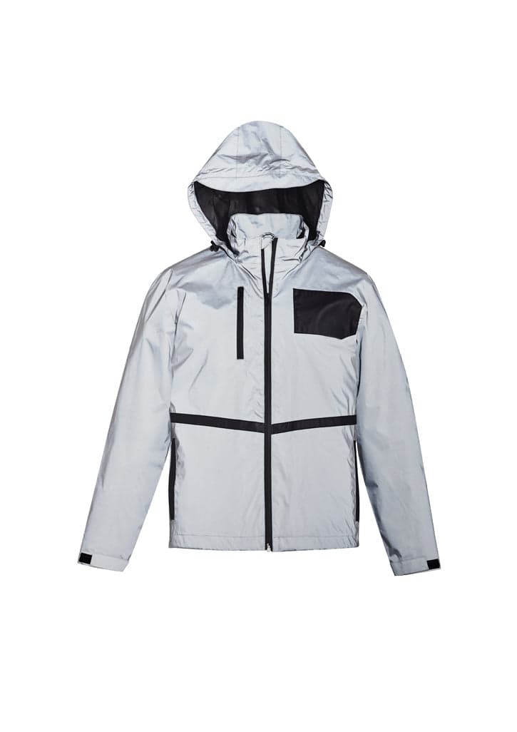 Unisex Streetworx Reflective Waterproof Jacket in Silver