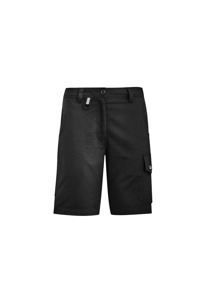 Ladies Rugged Cooling Vented Short in Black