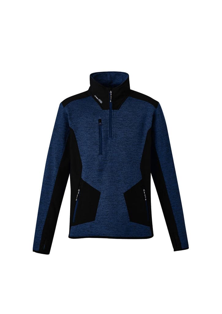 Unisex Streetworx Reinforced 1/4 Zip Pullover in Navy/Black