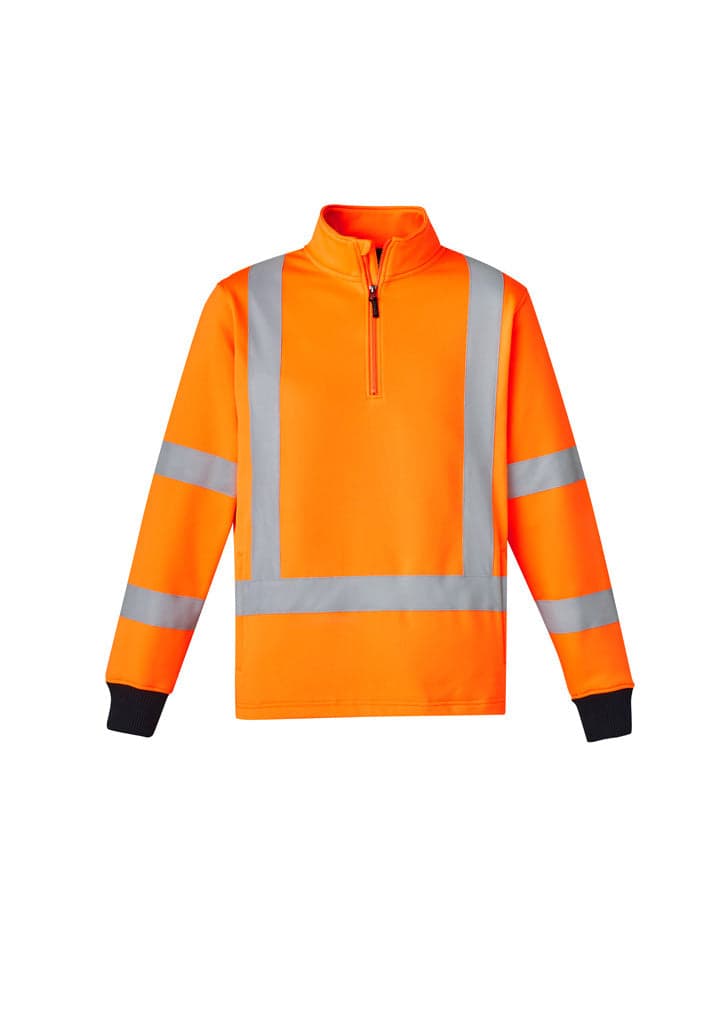 Unisex Hi Vis X Back Rail Jumper in Orange