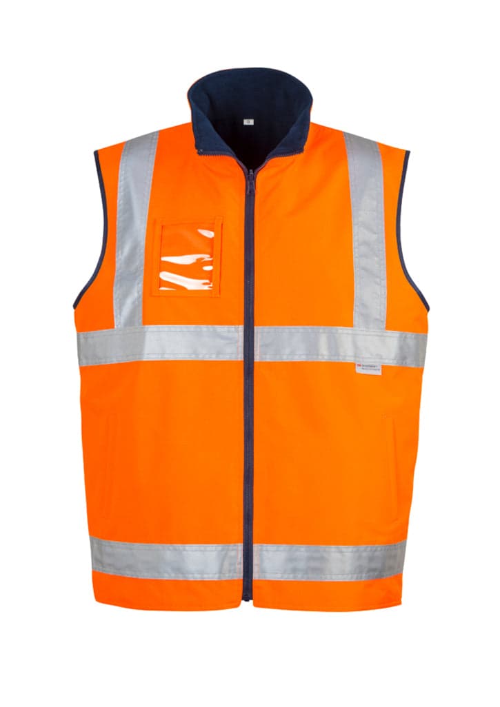 Hi Vis Mens Lightweight Fleece Lined Vest in Orange
