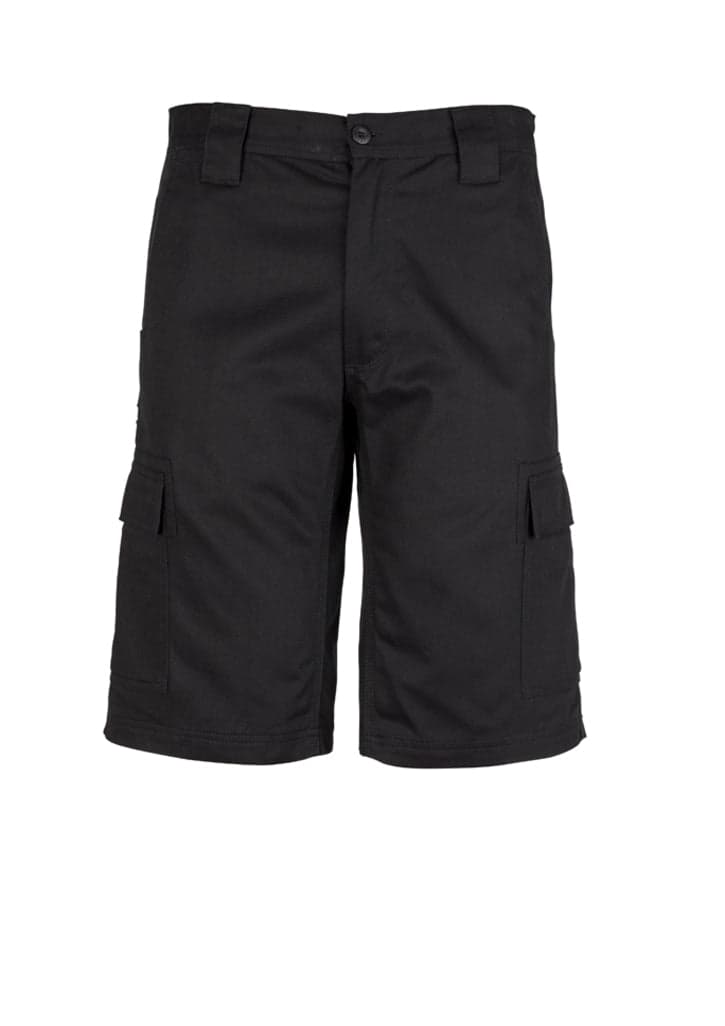 Mens Drill Cargo Short in Black