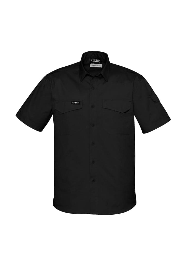 Mens Rugged Cooling Mens S/S Shirt in Black