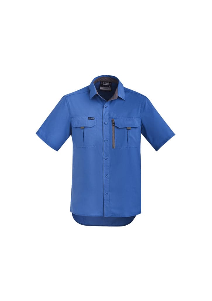 Mens Outdoor S/S Shirt in Blue