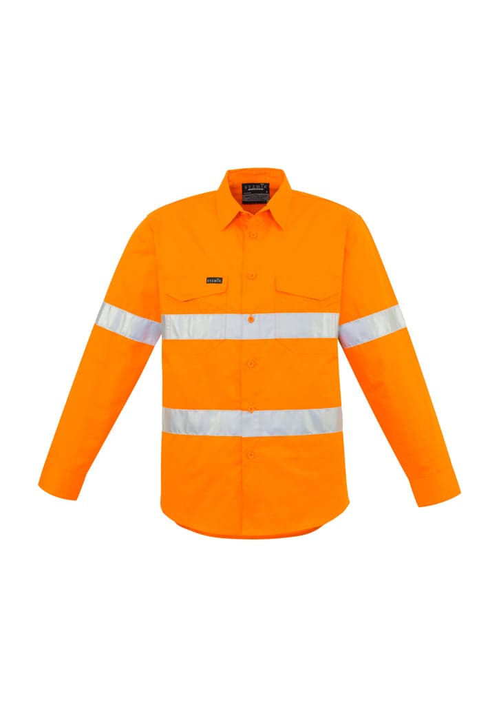 Mens Hi Vis Hoop Taped Shirt in Orange