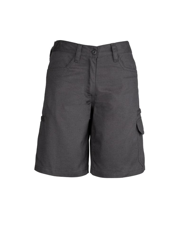 Ladies Plain Utility Short in Charcoal